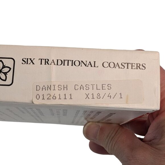 Pimpernel Danish Castles Coaster Set of 6 Cork Acrylic Made in England Vintage - Picture 11 of 11